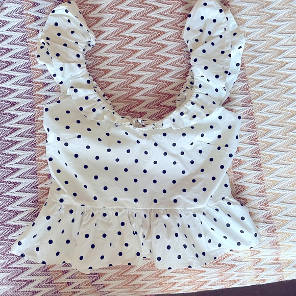 ***Sold*** H&M Cotton Peplum Top, As New - Size M - Picture 6 of 8